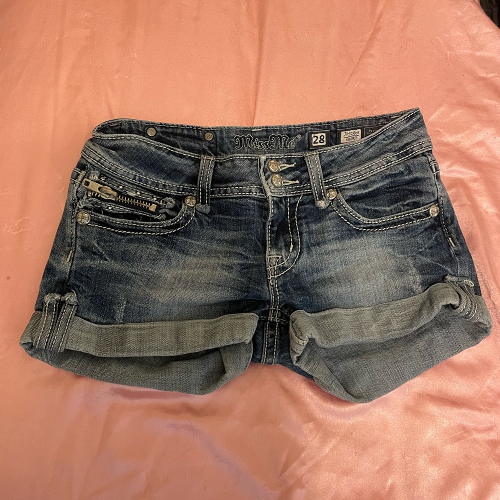 Miss Me Blue Jean Shorts